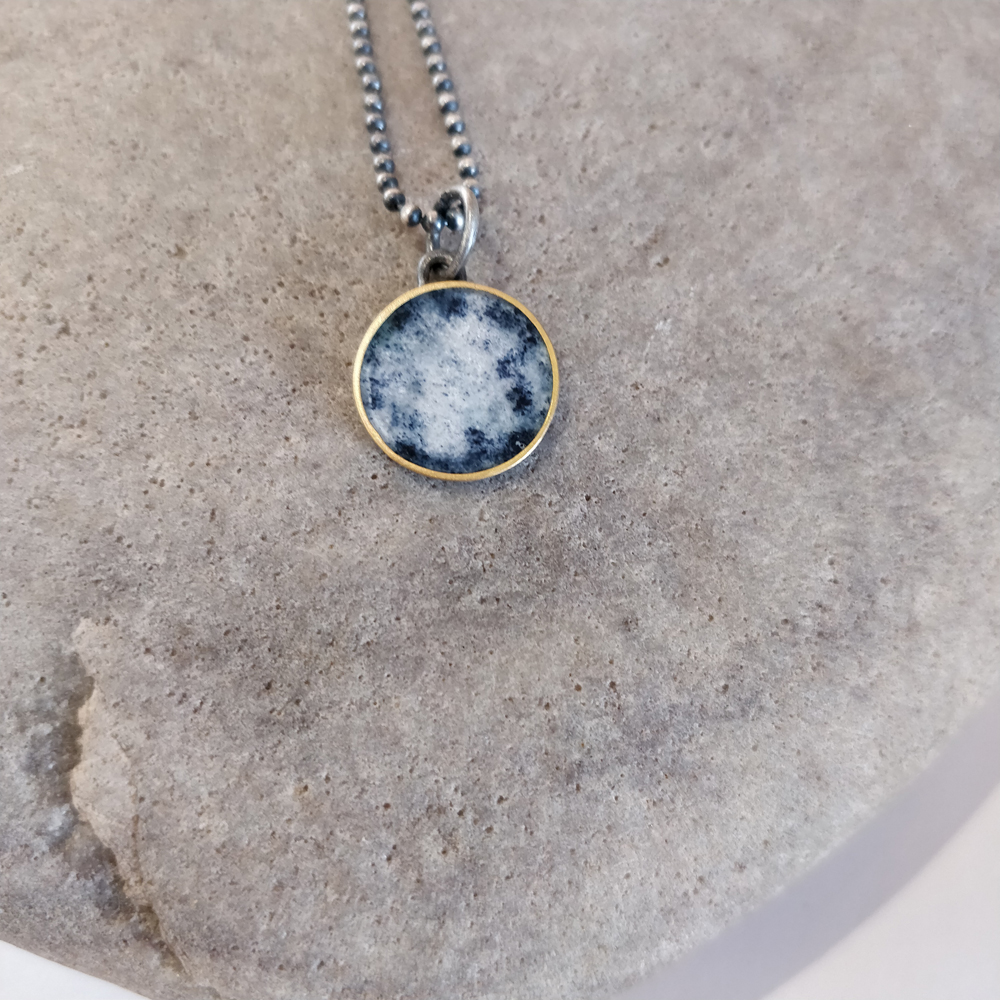 Necklace - Moon cloud pendent small